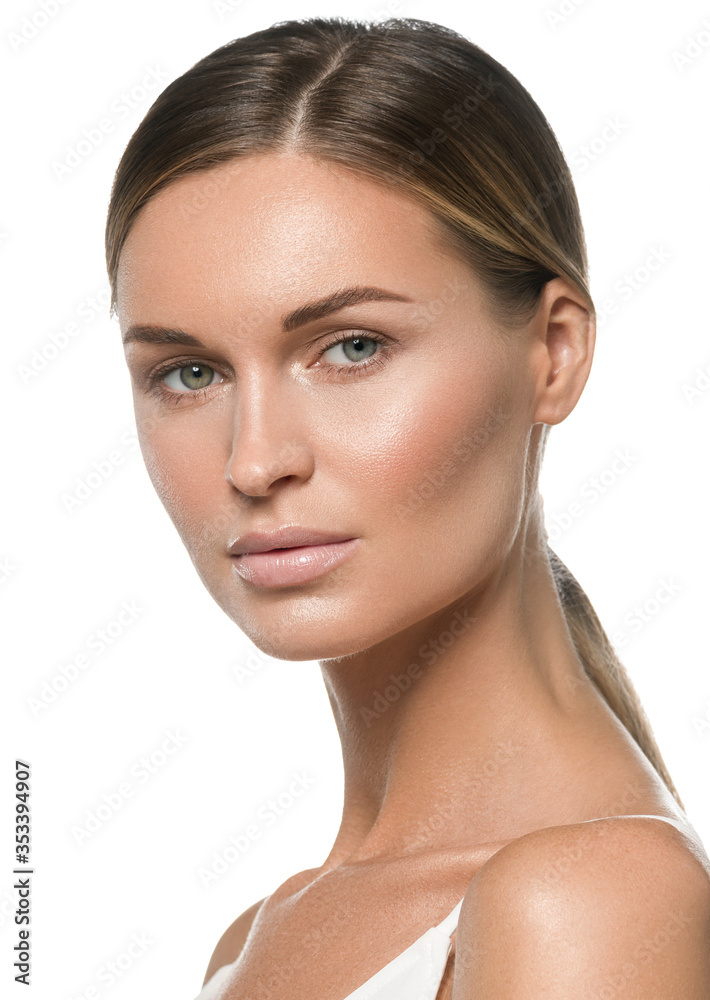 Natural make up healthy skin woman beauty isolated Natural make up healthy skin woman beauty isolated