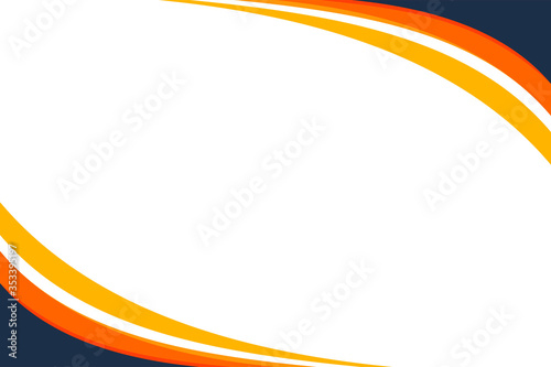 Colorful Orange Curve Background Design, Flowing Orange Stylish Background Template Vector