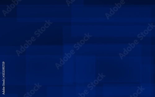 Dark blue background. Blue backdrop with transparent suares. 3D illustration