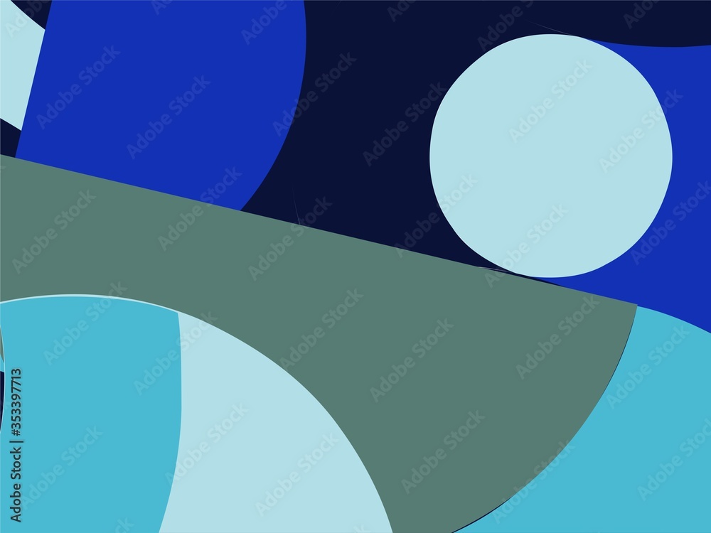 Beautiful of Colorful Art Blue, Abstract Modern Shape. Image for Background or Wallpaper Beautiful of Colorful Art Blue, Abstract Modern Shape. Image for Background or Wallpaper