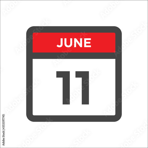 June 11 calendar icon with day of month