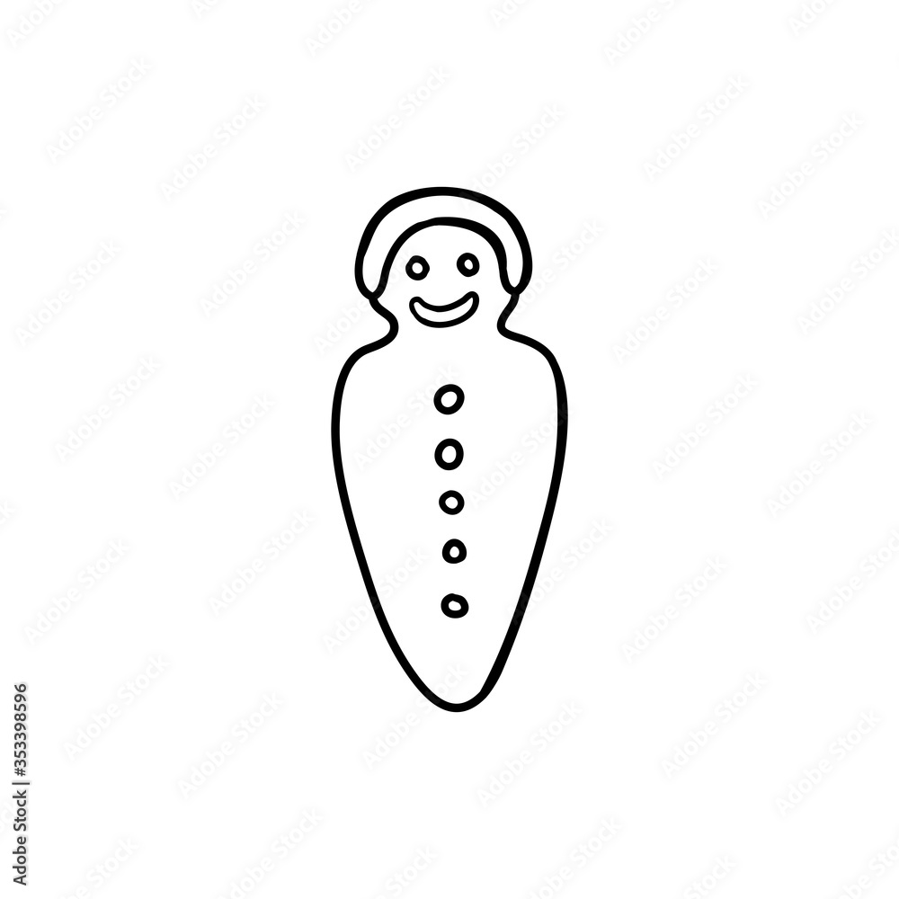 Ecuadorian traditional bread babies or guaguas de pan doodle icon Ecuadorian traditional bread babies or guaguas de pan doodle icon