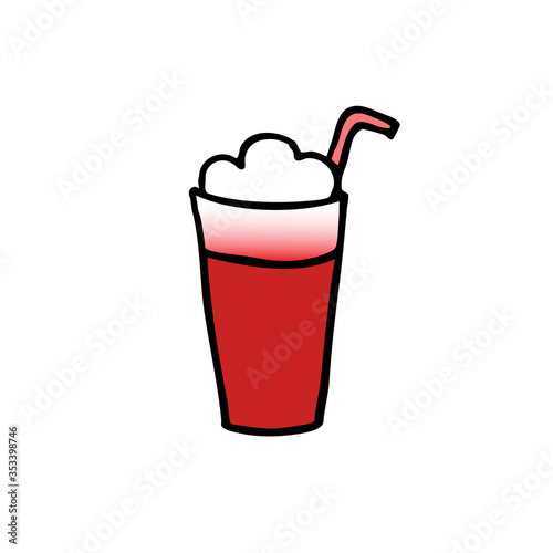 terremoto, chilean traditional drink doodle icon
