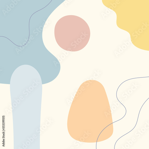 Modern abstract collage with different elements drawn by hand. Vector illustration.