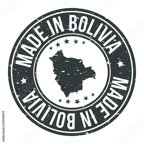 Made in Bolivia Quality Original Stamp Design Vector Art.