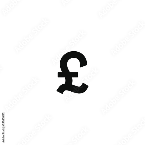 Pound sterling icon.GBP currency symbol.Currency pound icon