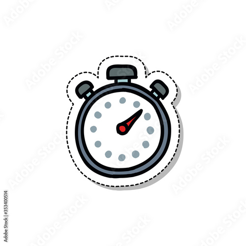 stopwatch doodle sticker icon