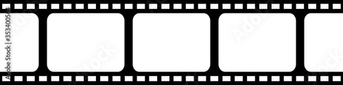 Film strip seamless background in flat style. Movie concept, isolated vector