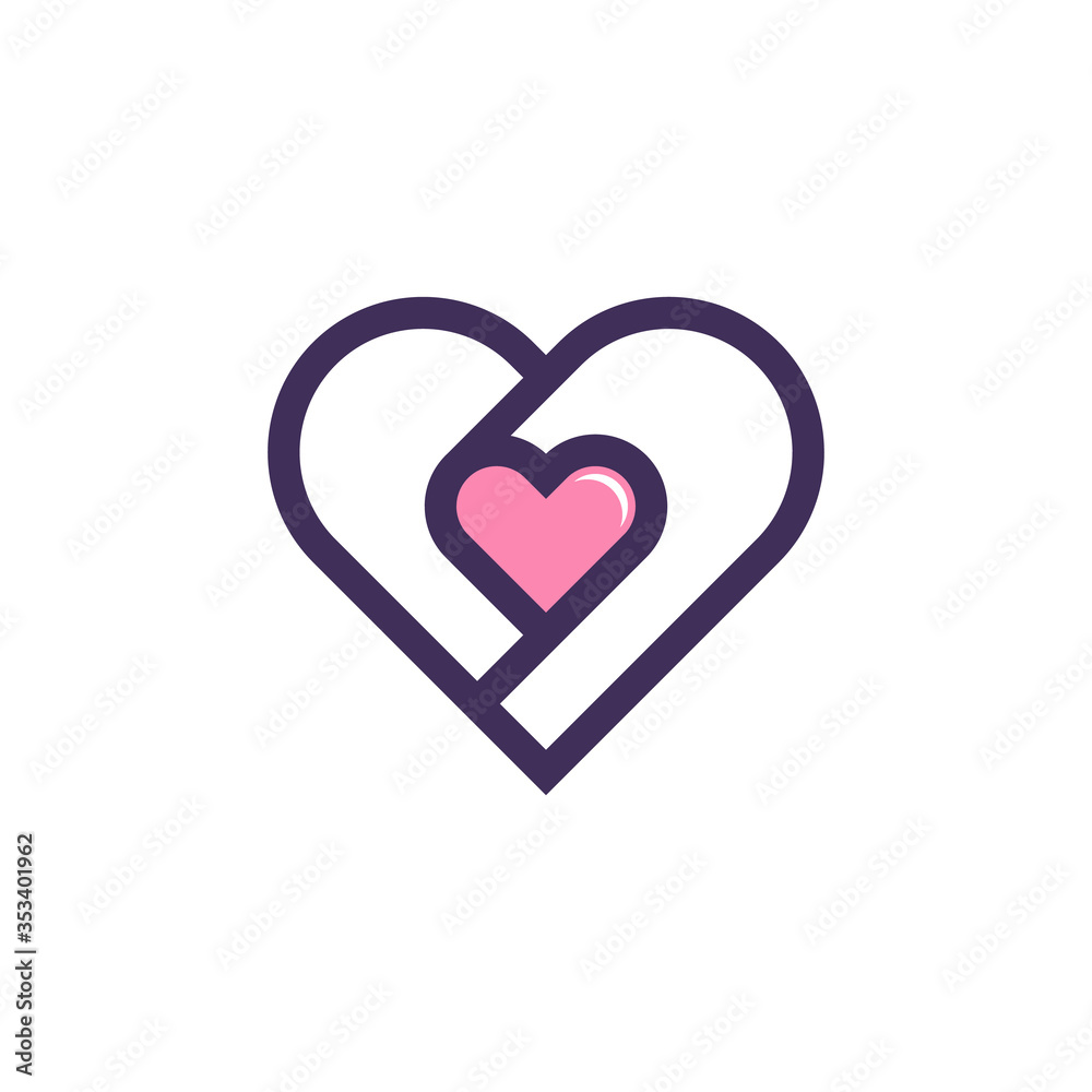 Heart Love Logo Vector Design Template