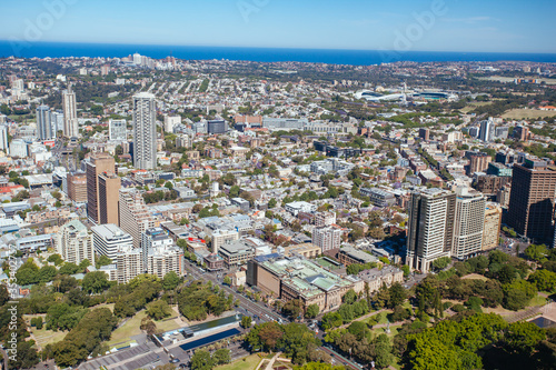 Aerial View of Sydney Looking East Towards Hyde Park