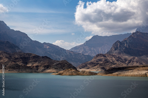 Wadi Dayqah Dam - the biggest dam of Sultanate of Oman. It is located in the wilayat of Qurayyat photo