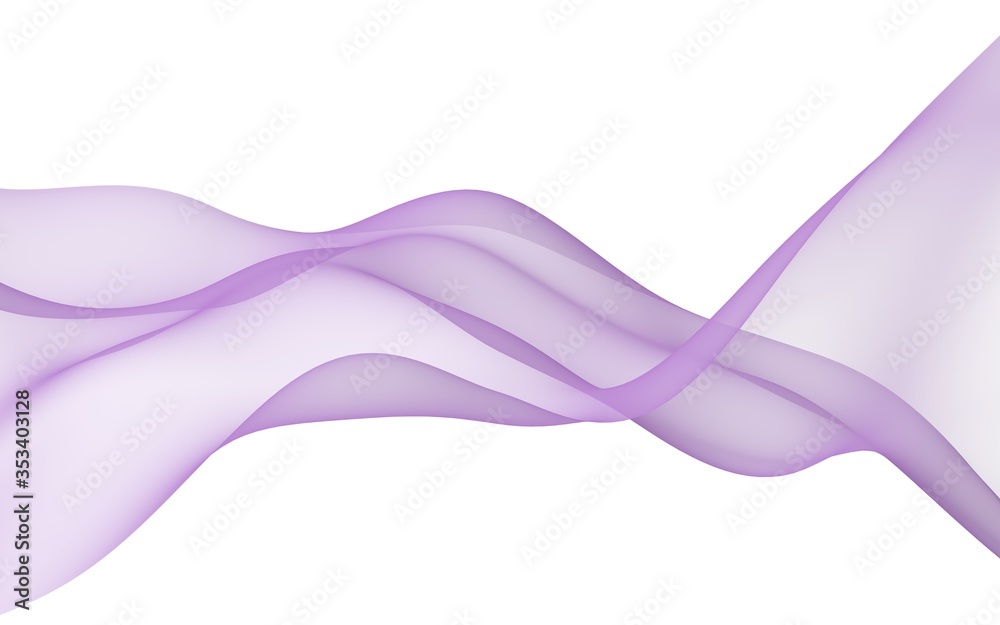 Abstract wave. Scarf. Bright ribbon on white background. Abstract smoke. Raster air background. 3D illustration Abstract wave. Scarf. Bright ribbon on white background. Abstract smoke. Raster air background. 3D illustration