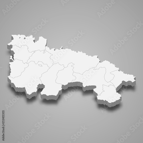 La Rioja 3d region of Spain Template for your design