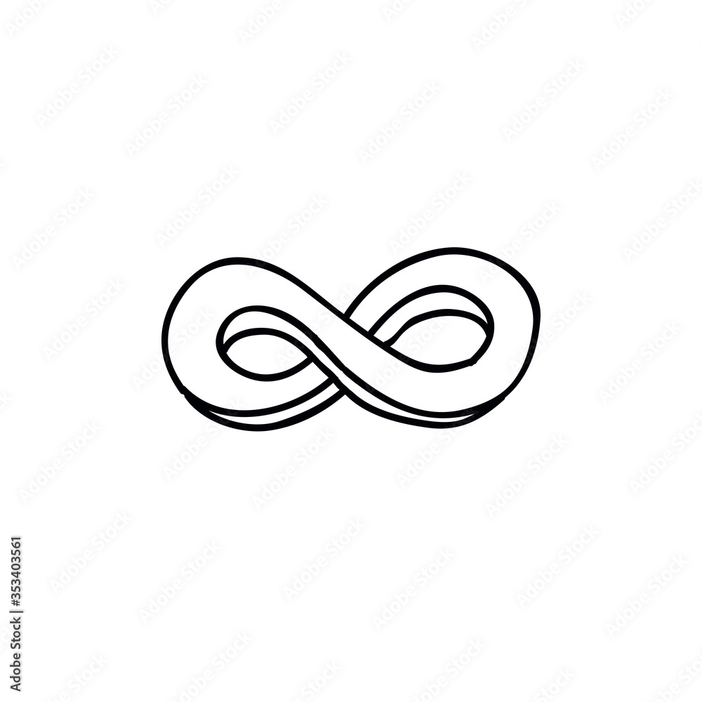 infinity sign doodle icon infinity sign doodle icon