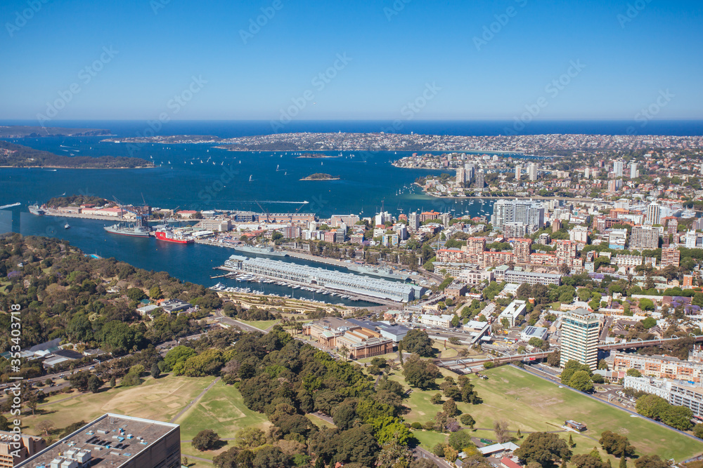Aerial View of Sydney Looking East
