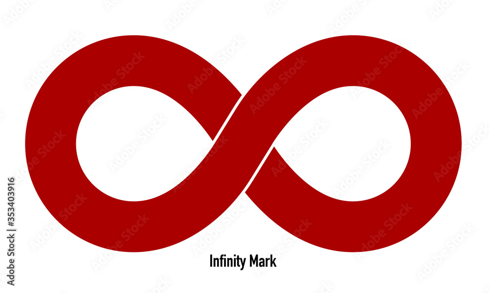 Vector illustration of infinity mark Vector illustration of infinity mark