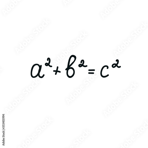 mathematical formula doodle icon