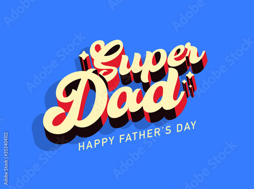 father's day typography greetings design template vector/illustration