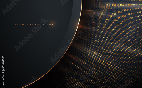 Black and gold circle luxury background