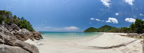 Panorama view of Haad Khuad Beach  or bottle beach in Phangan Island, Thailand