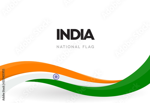 Fototapeta Indian waving flag banner