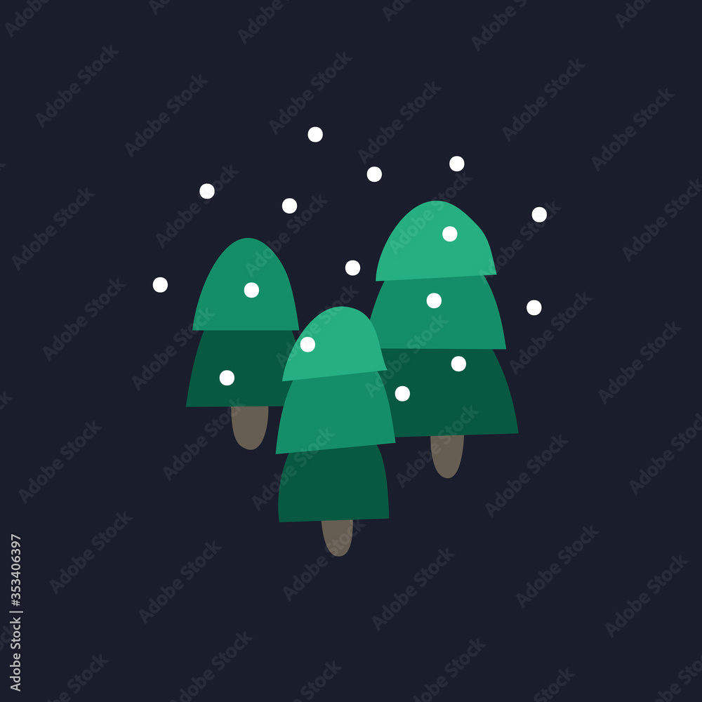 snowy forest illustration snowy forest illustration