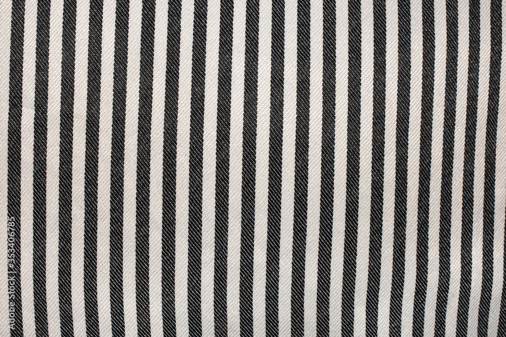 Fototapeta premium Black striped fabric texture as background