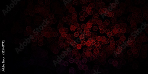 Dark Red vector texture with religion symbols.