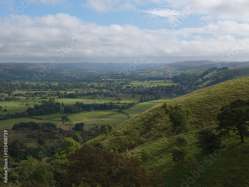 View of the Hope Valley with the Breedon Hope Cement Works from Mam Tor, Peak District National Park