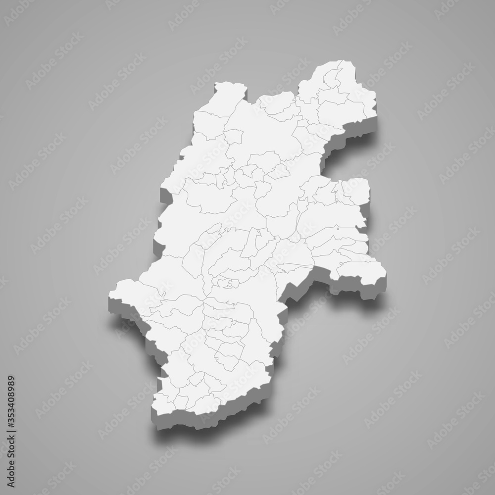 Nagano 3d map prefecture of Japan Template for your design Nagano 3d map prefecture of Japan Template for your design