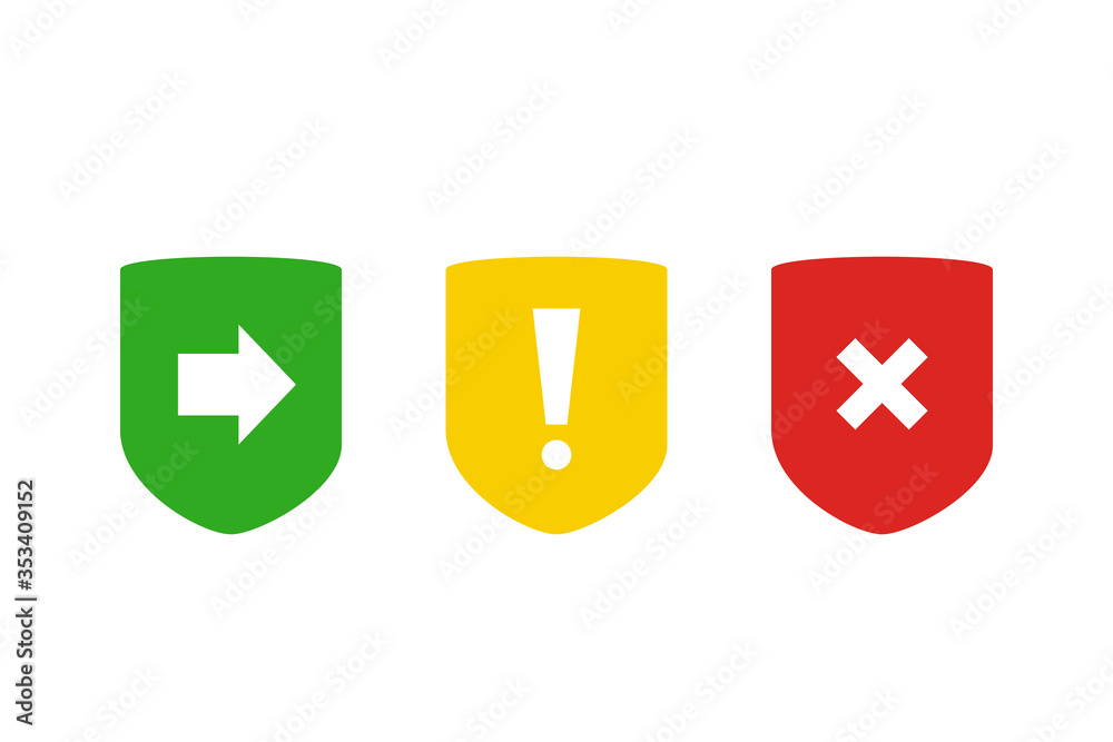 Access level icon set. Clipart image isolated on white background