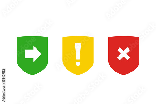 Access level icon set. Clipart image isolated on white background