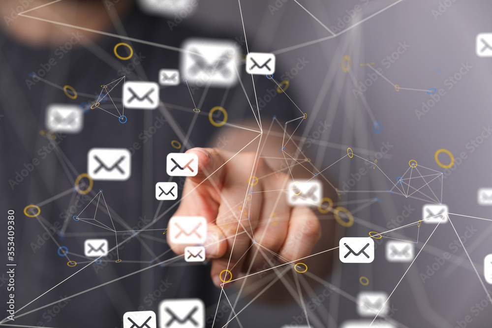 mail communication support contact concept service mail communication support contact concept service