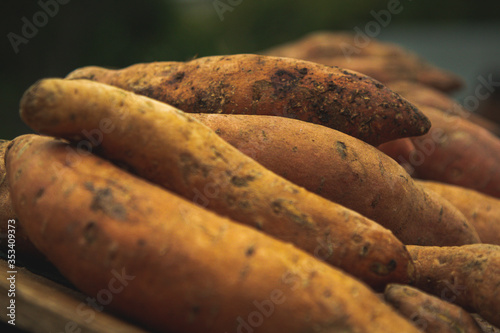 Sweet Potatoes for sale in a public market
