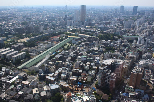 aerial view of tokyo