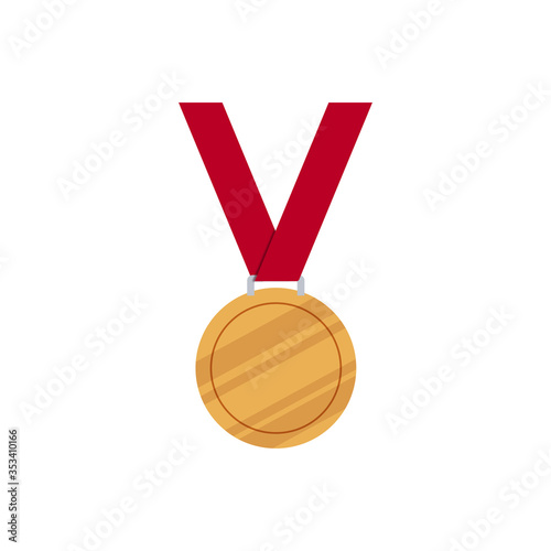 Vector Bronze medal icon photo