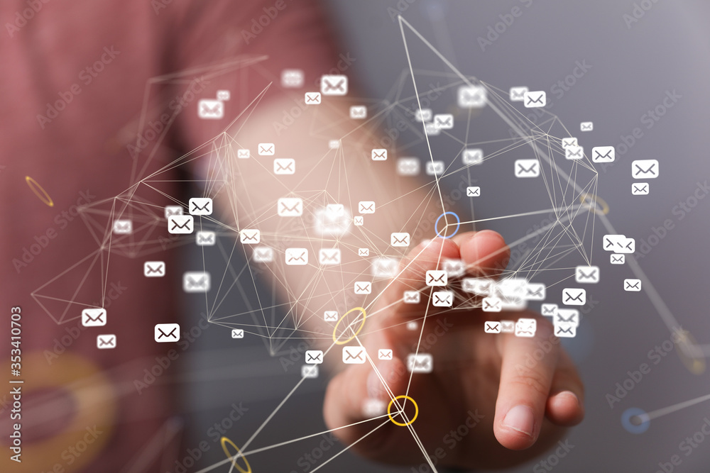 Fototapeta premium mail communication support contact concept service