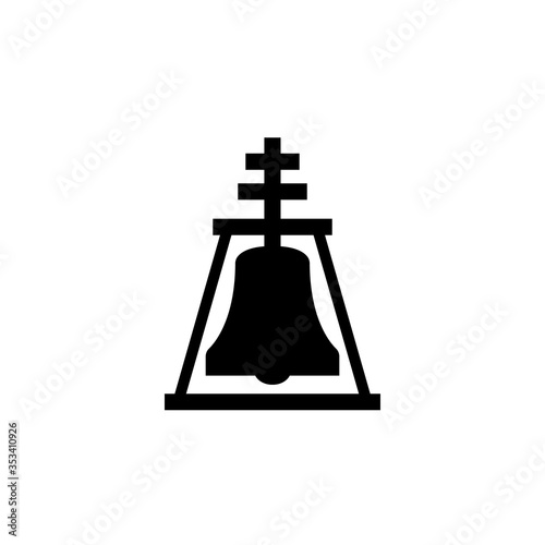 Fotótapéta Riverside raincross bell silhouette icon
