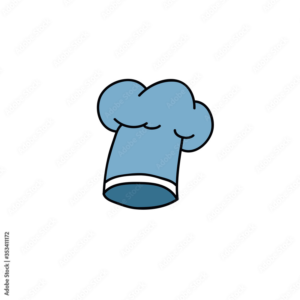 chef hat doodle icon chef hat doodle icon