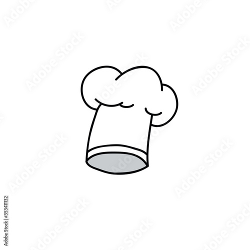 chef hat doodle icon