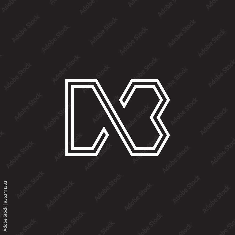 letter mb stripes geometric line symbol logo vector letter mb stripes geometric line symbol logo vector