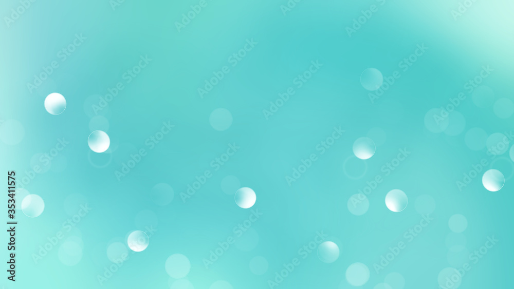 Abstract teal bokeh background	
