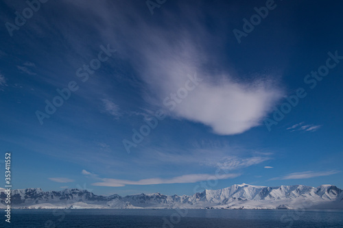 Icy mountains in Antarctica