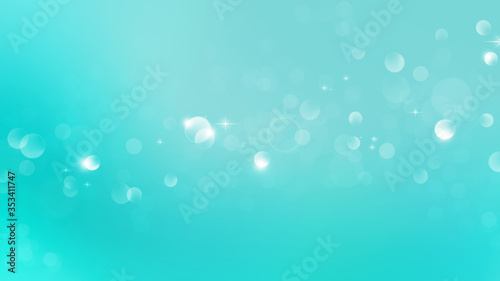 Abstract teal bokeh background 