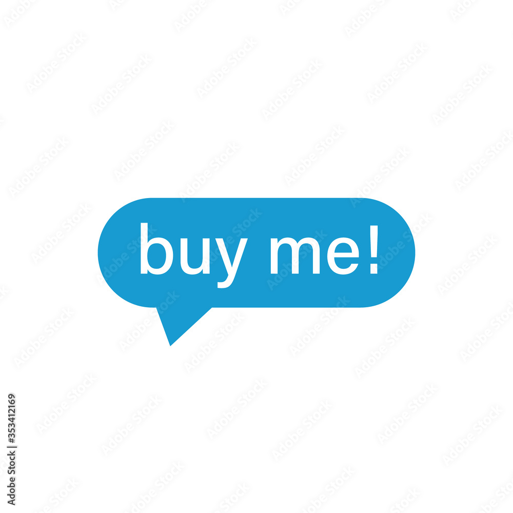 Buy me message icon. Clipart image isolated on white background Buy me message icon. Clipart image isolated on white background