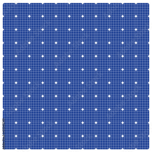 Blue silicon photovoltaic electric solar panel texture Detailed vector illustration