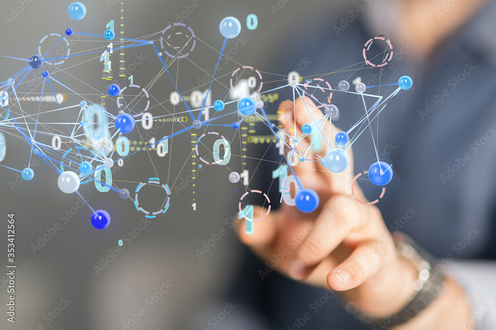 Digital Network and data concept. Digital Network and data concept.