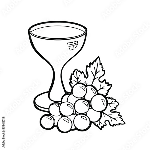 glass of wine and grapes