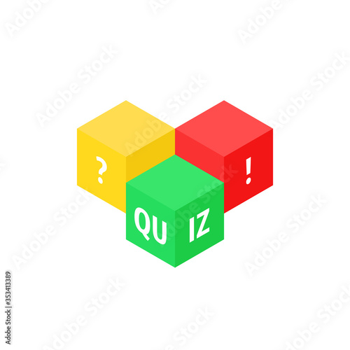 color cubes like quiz icon