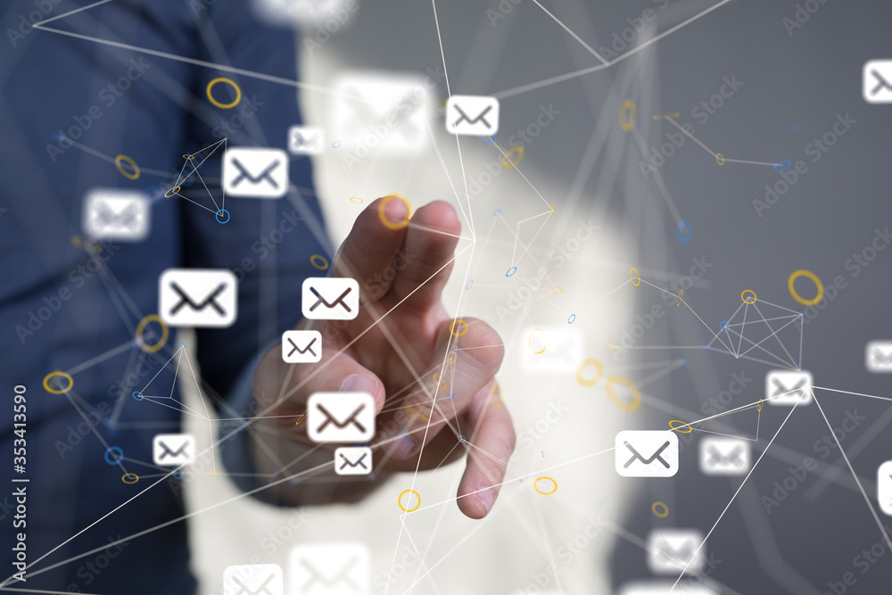 mail communication support contact concept service mail communication support contact concept service